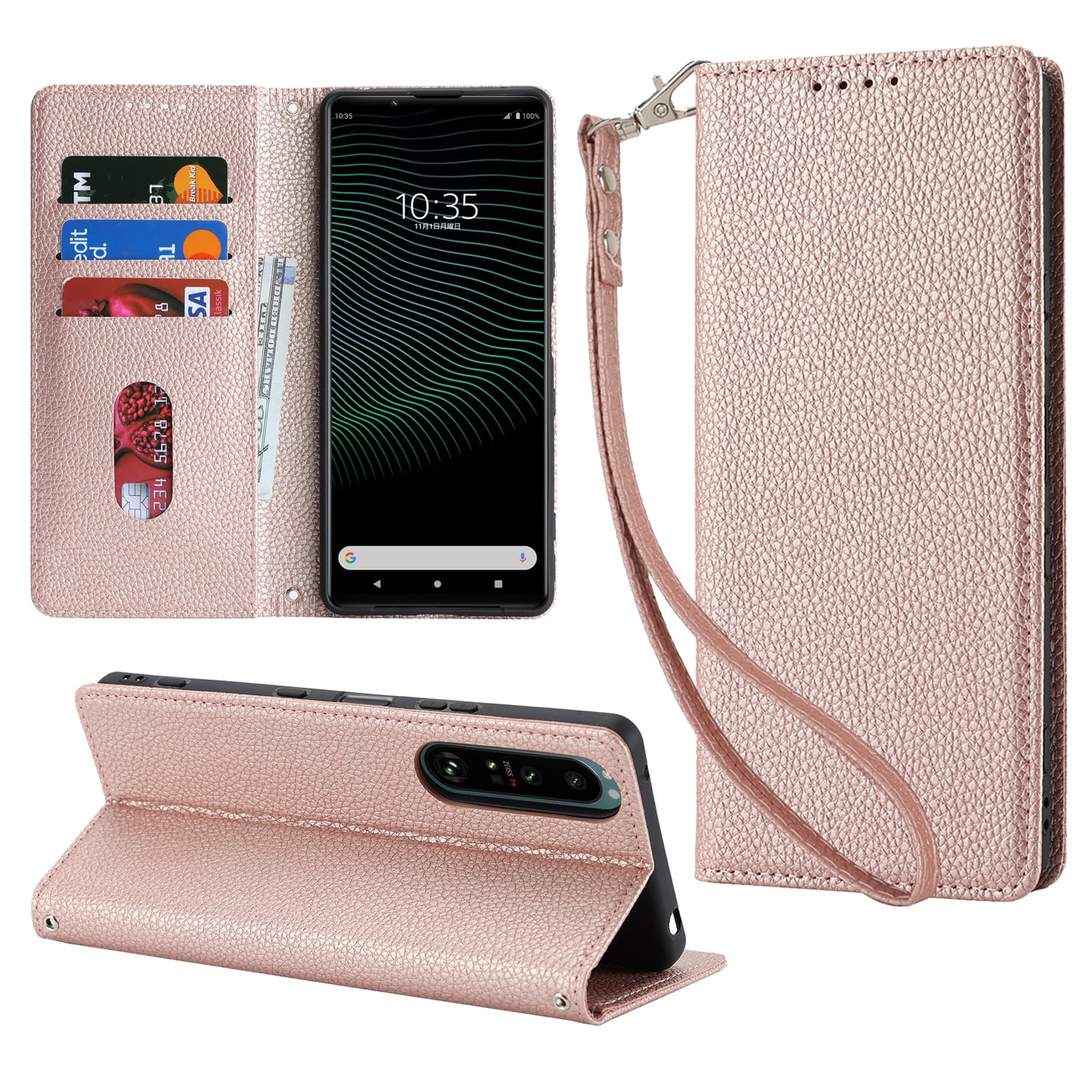 [Hamany] Compatible xperia 1 ii Case Notebook Type Xperia 1 ii Case Card Storage