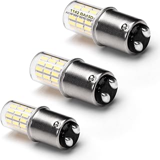 Heifymi BA15D 12V RV 1076 1142 1176 S8 1004 90 LED Bright White 6000K 3W | DC Bayonet Bulb Double Contact for RV Camper Trailer Interior Marine Boat Navigation Bow Lights, AC10-24V/DC10-30V, 3 Pack