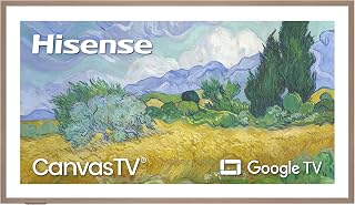 Hisense 55“ Hi-QLED S7 CanvasTV Series 4K UHD Google Smart Art TV (55S7SG, 2026 New) - 144Hz, Art Mode, Anti-Glare Panel, Dolby Vision HDR, Hi-Matte Display, Frame & UltraSlim Wall Mount Included