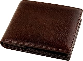 Time Resistance Leather Men's Wallet - Minimalist Wallet Design with Credit Card Holder, Magnetic Coin Holder, and Cash Slots (Brown)