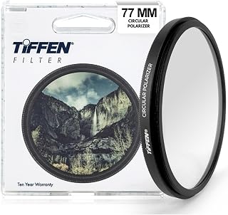 Tiffen 77mm CPL Circular Polarizing Filter Reduce Glare & Reflections | Reveals Details Hidden by Glare, Improves Image Contrast, Increases Color Saturation, Deepens Blue skies, Enhances Clouds