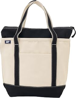 Lands' End Zip Top Canvas Tote Bag