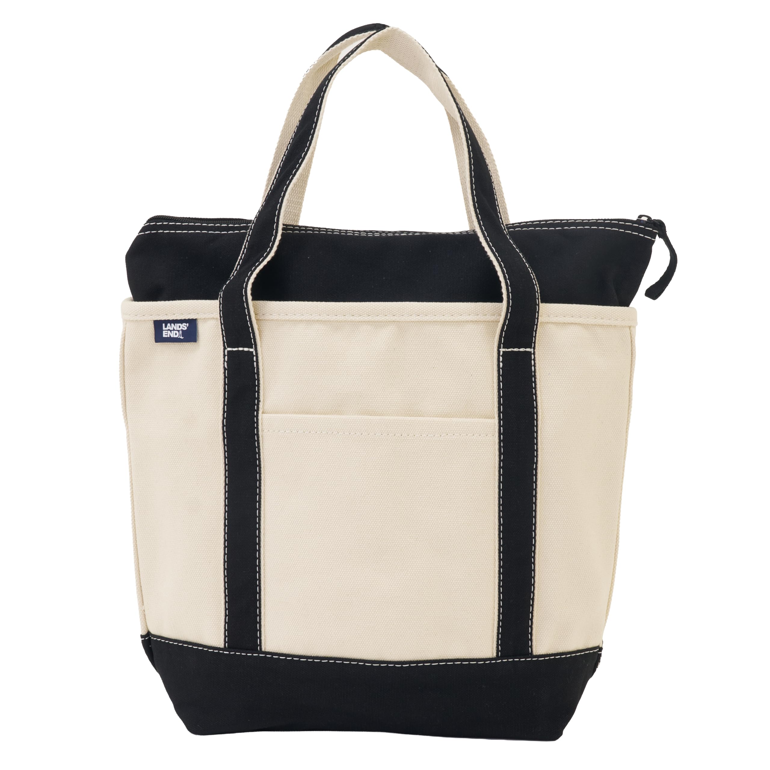 Lands' End Zip Top Canvas Tote Bag