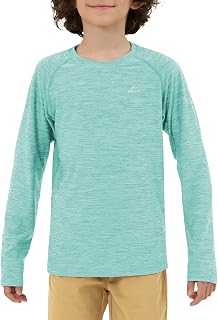 Willit Boy's UPF 50+ Sun Protection Shirt, Long Sleeve, Youth Swim Shirt, SPF Fishing Quick Dry