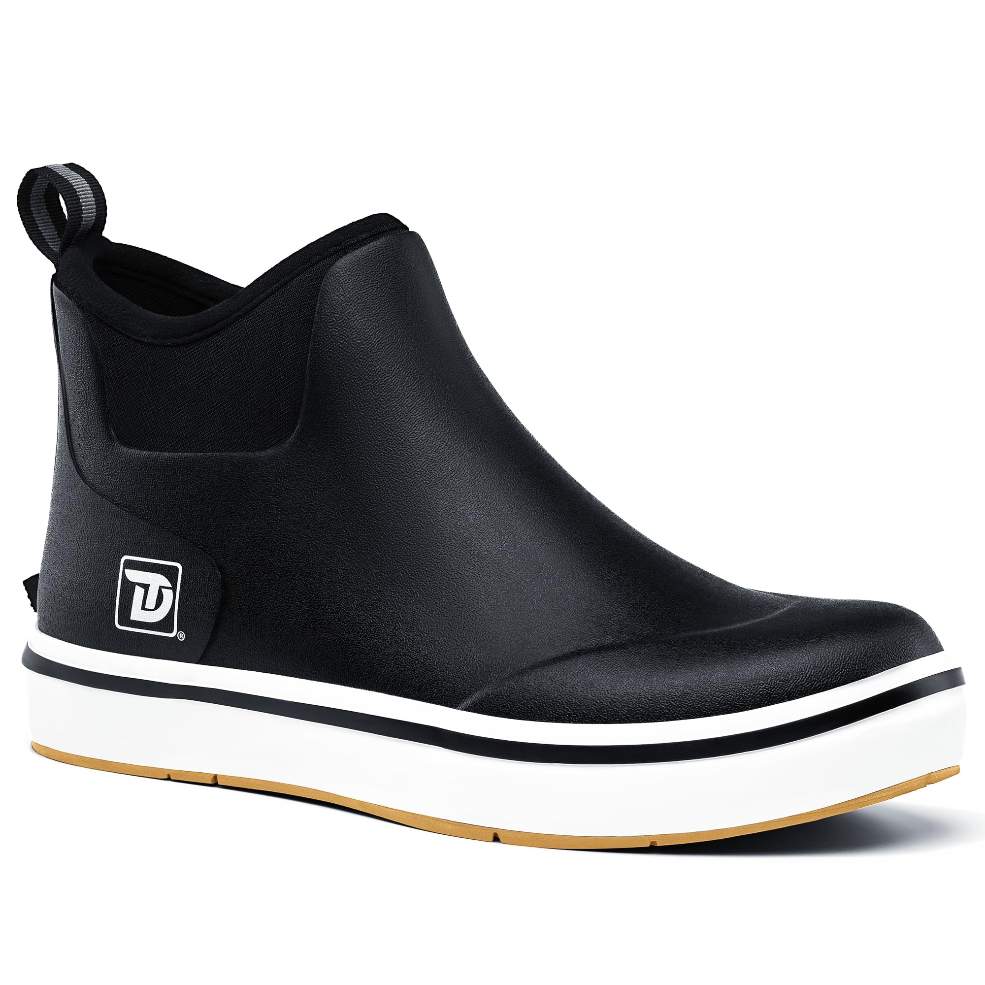 Trudave Deck Boots, Waterproof Rubber Fishing Rain Boots, Anti-slip Short Ankle 
