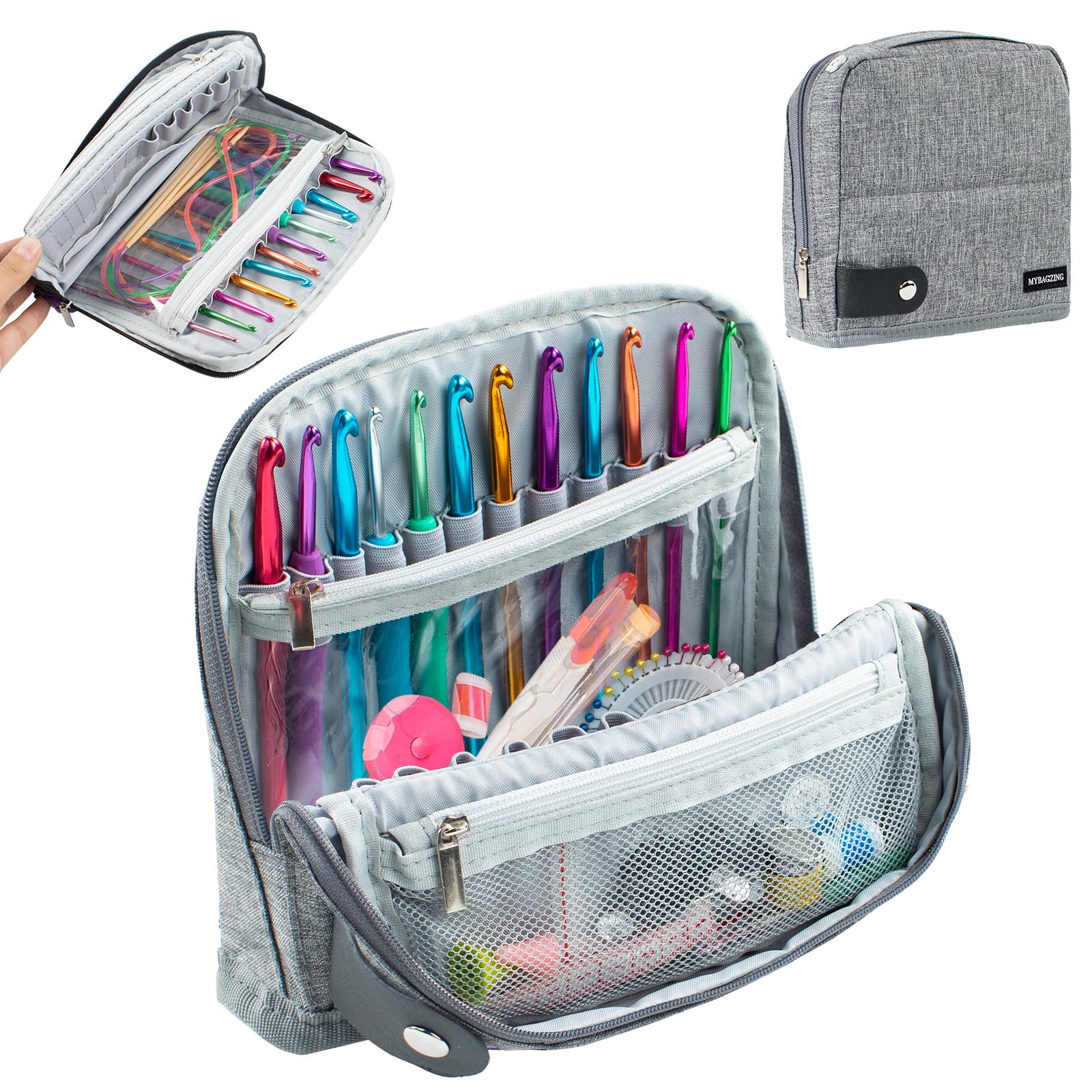 Crochet Hook Case, Stand-Up Crochet Hook Organizer for Hooks up to 7" | Crochet 