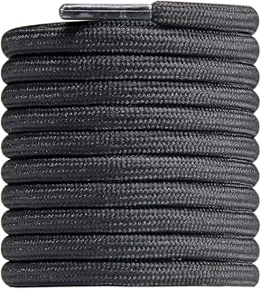 CCSOFTIME Round Shoelaces for Boots Diameter 4 mm Thick Tear-Resistant Replacement Shoe Laces for Hiking Shoes Arbetis Shoes Outdoor Sports Shoes
