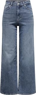 Only Women's Onlmadison Blush Hw Wide Dnm Tai853 Noos Special Blue Grey Denim Xs/32L