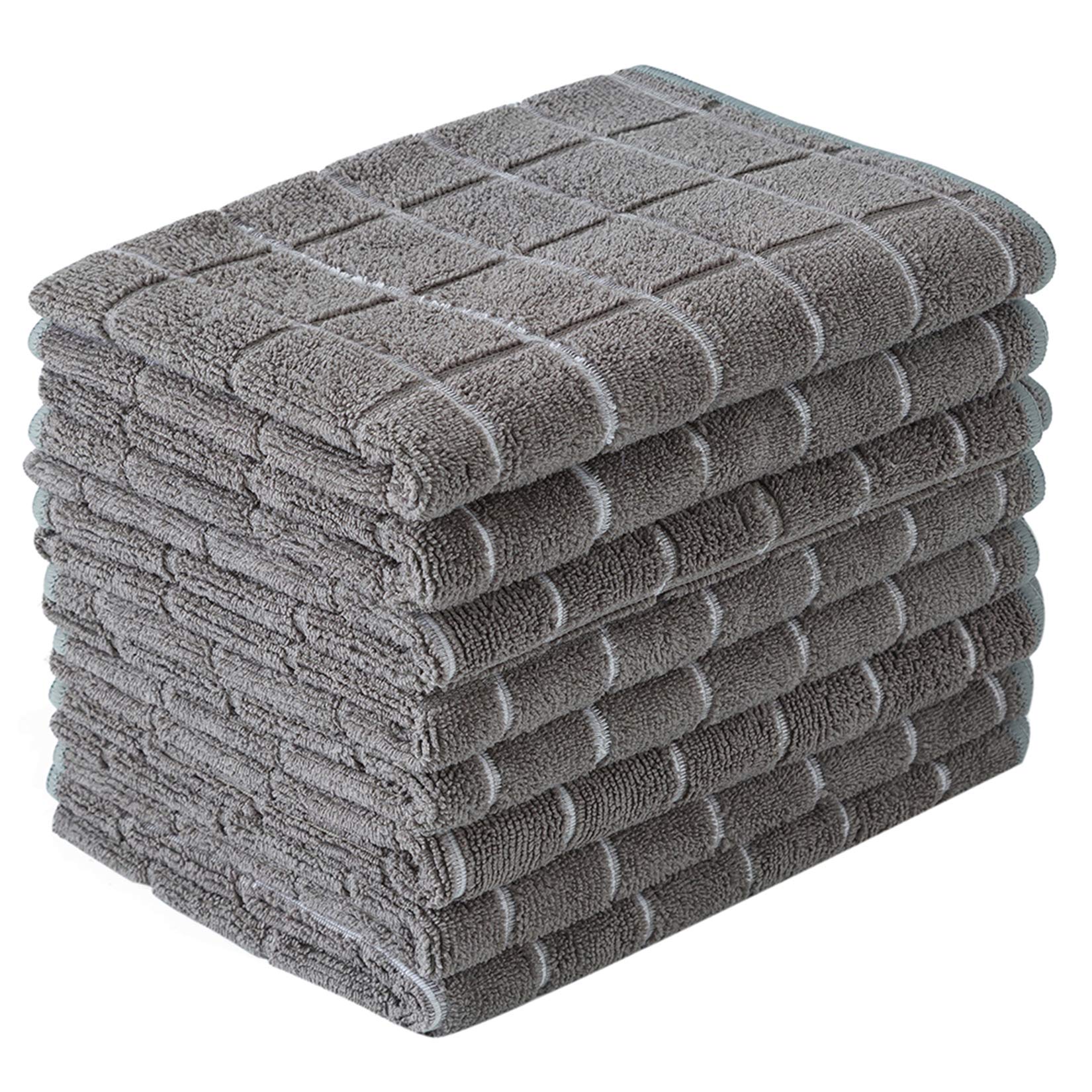 Microfiber Dish Towels - Soft, Super Absorbent and Lint Free Kitchen Towels - 8 