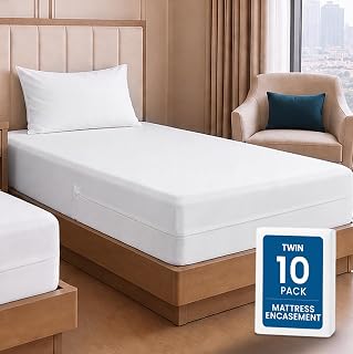 Utopia Bedding Zippered Mattress Encasement, 100% Waterproof Mattress Protector, Absorbent, Six-Sided Mattress Cover (10, Twin)