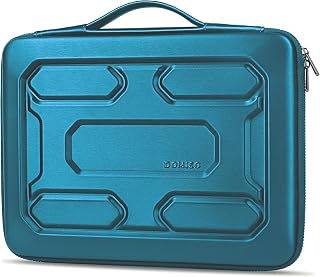 DOMISO 14 inch Laptop Sleeve with Handle Shockproof Computer Bag Waterproof EVA Protective Carrying Case for 14" ThinkPad E480/Yoga 920/13.5" Microsoft Surface Book/HP Pavilion 14 Stream 14, Teal