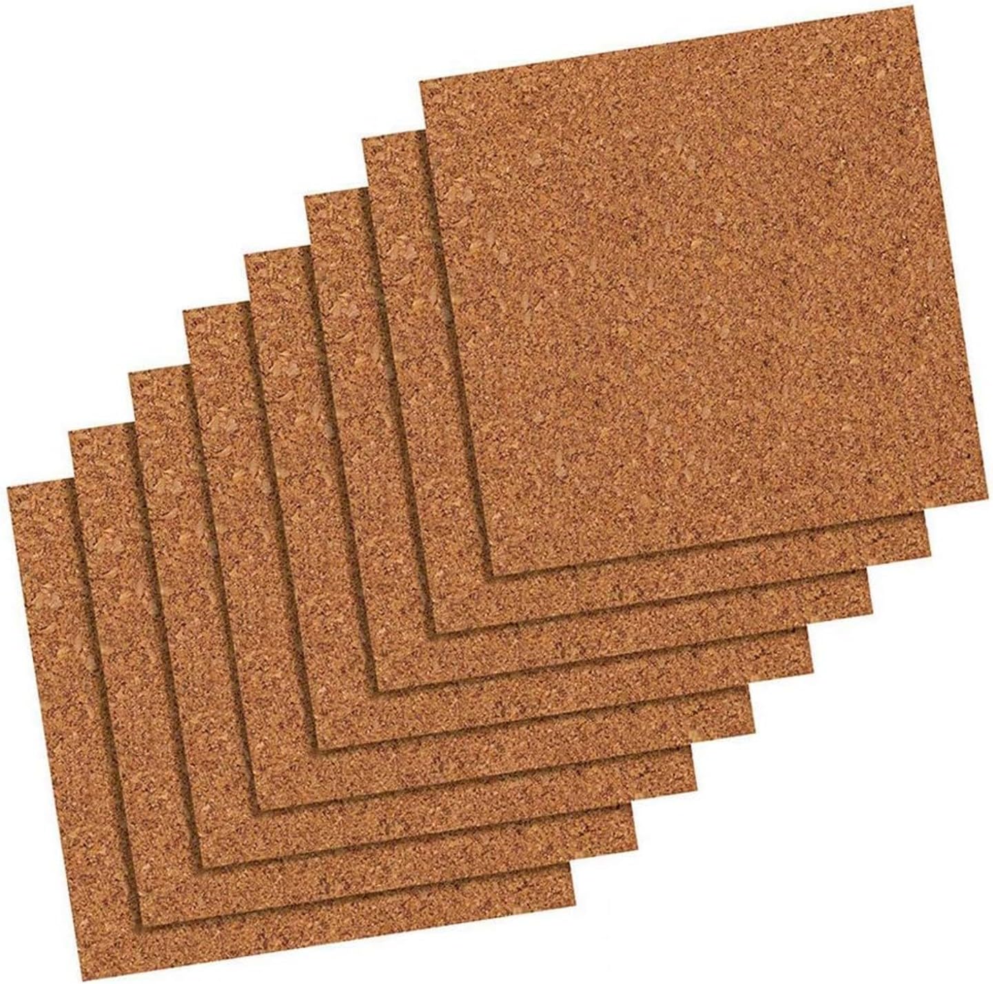 Quartet Cork Tiles, Bulletin Board Cork Panels 12" x 12" x 3/16", Natural, 8 Cou