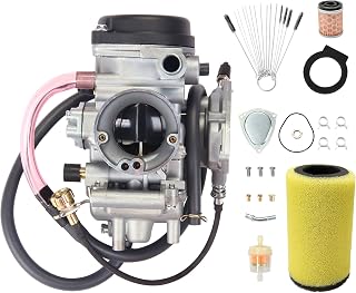 Carburetor for ATV Yamaha Kodiak 400 YFM400 & Big Bear 400, Bruin 350, Grizzly 350 450, Wolverine 350 450 with Cleaner Brush, Air Filter, Fuel Filter