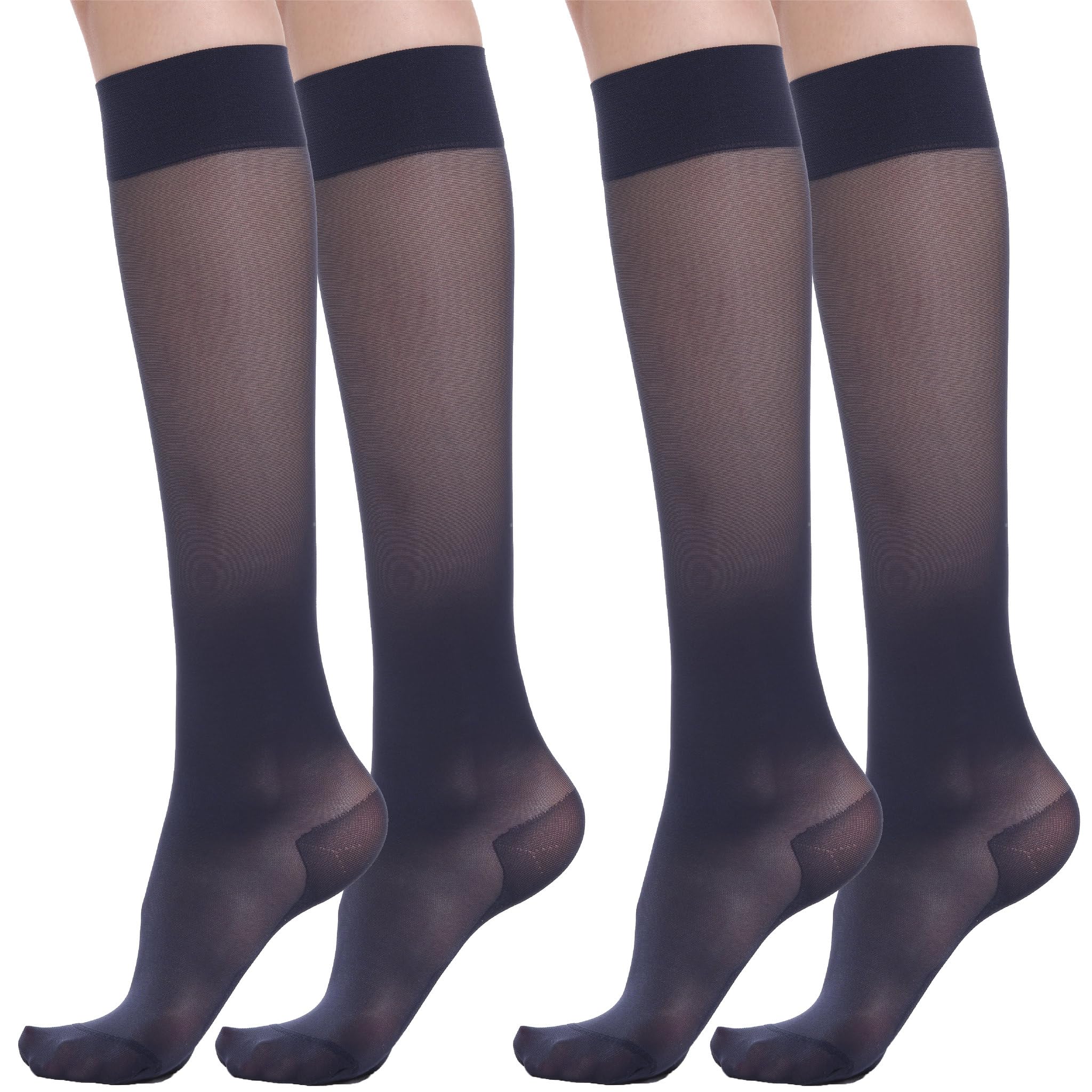 BeOnTop Women's Graduated Compression Knee Highs, 70 Denier – Compression Stocki