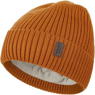 Wmcaps Mens Womens Winter Fleece Lined Beanie Hat Unisex Knitted Cuff Warm Hat