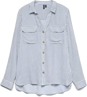 VERO MODA Vmbumpy L/S Shirt New Wvn Noos Vmbumpy L/S - New Wvn Noos Women's T-Shirt (Pack of 1)