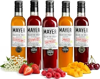 Mayer Syrup Variety 5-Pack, Raspberry, Mango, Elderflower & More