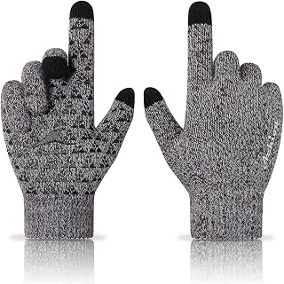 Achiou Winter Gloves for Men and Women, Touchscreen Soft Knit Gloves
