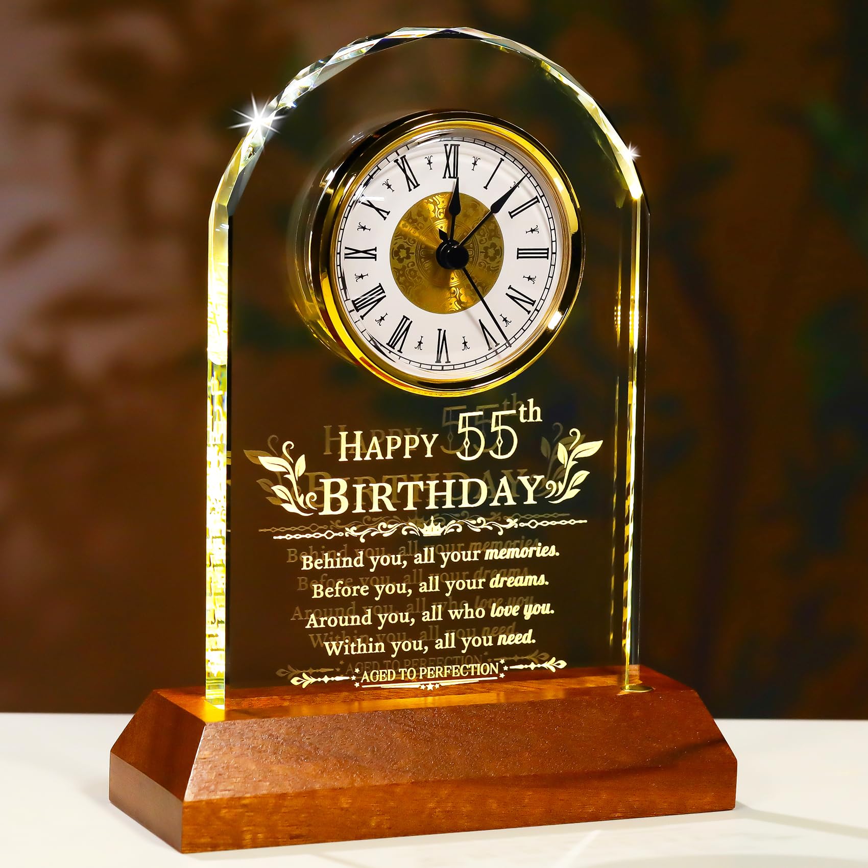 55th Birthday Clock Gifts for Men Women Dad 55 Year Old Keepsake