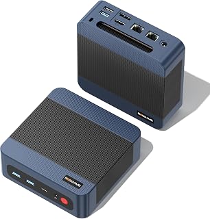 BOSGAME P3 Lite Mini PC AMD Ryzen 7 6800H, 32GB DDR5 RAM 1TB NVMe SSD | Dual 2.5GbE LAN, USB4, Triple 4K Display, Desktop Computer for Office, Home, Workstation