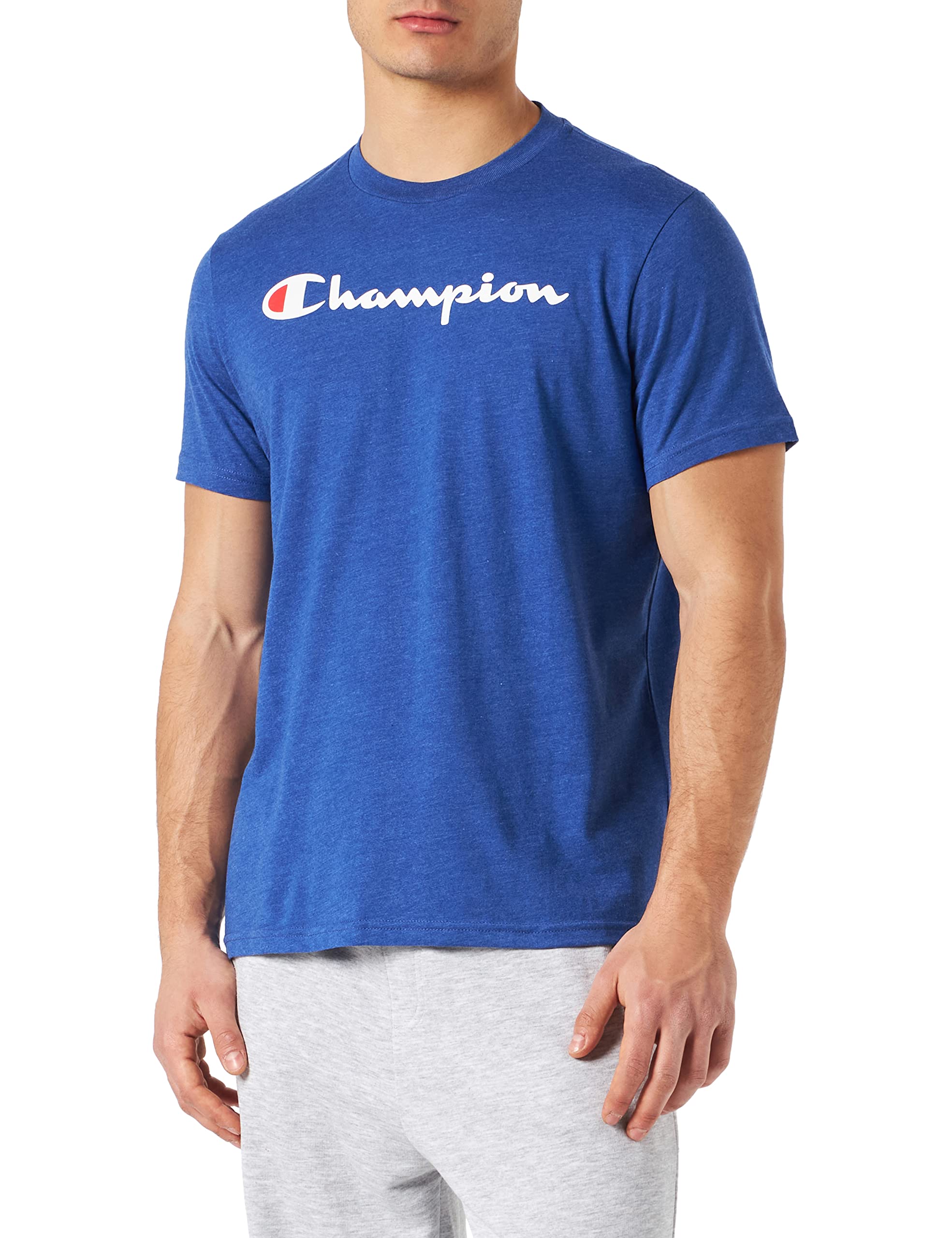 Champion Men's Heritage Short Sleeve Tee - Wrap Around Block Text T-Shirt (Pack 