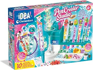 Clementoni- Pen Creator Studio: Personalised Pen Making Kit for Kids, Arts & Crafts (6+ Years)