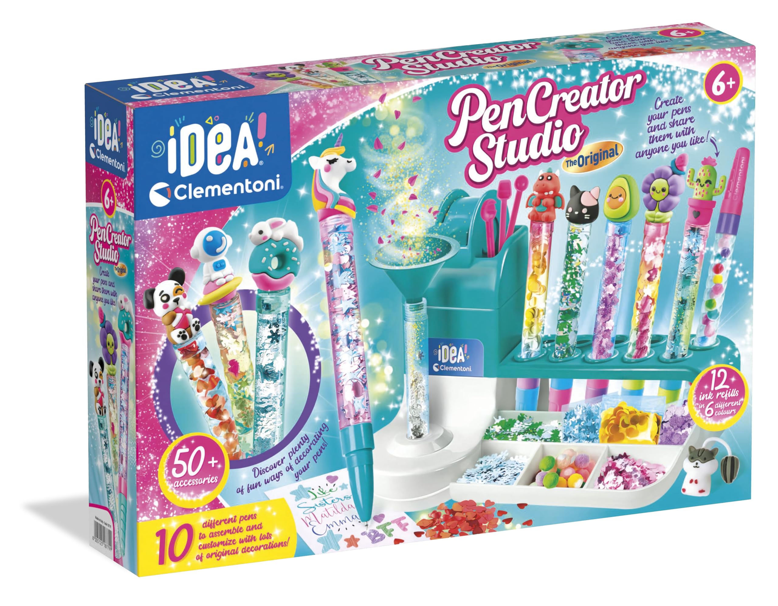 Clementoni- Pen Creator Studio: Personalised Pen Making Kit for Kids, Arts & Cra