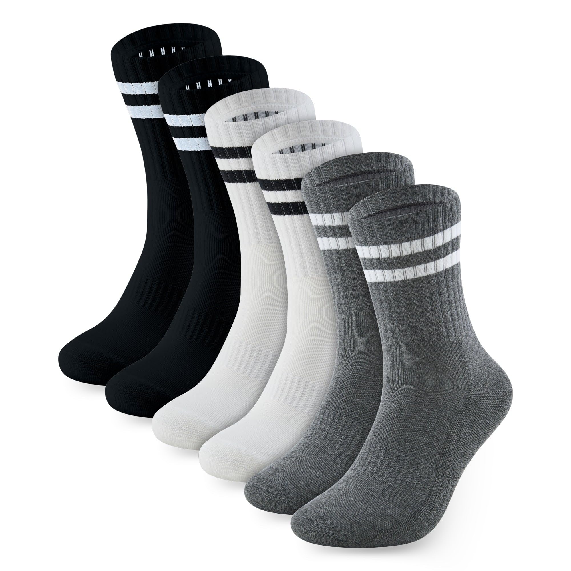 PANDA FOOD Premium Bamboo Crew Socks | Anti-Blister Seamless Breathable Socks fo