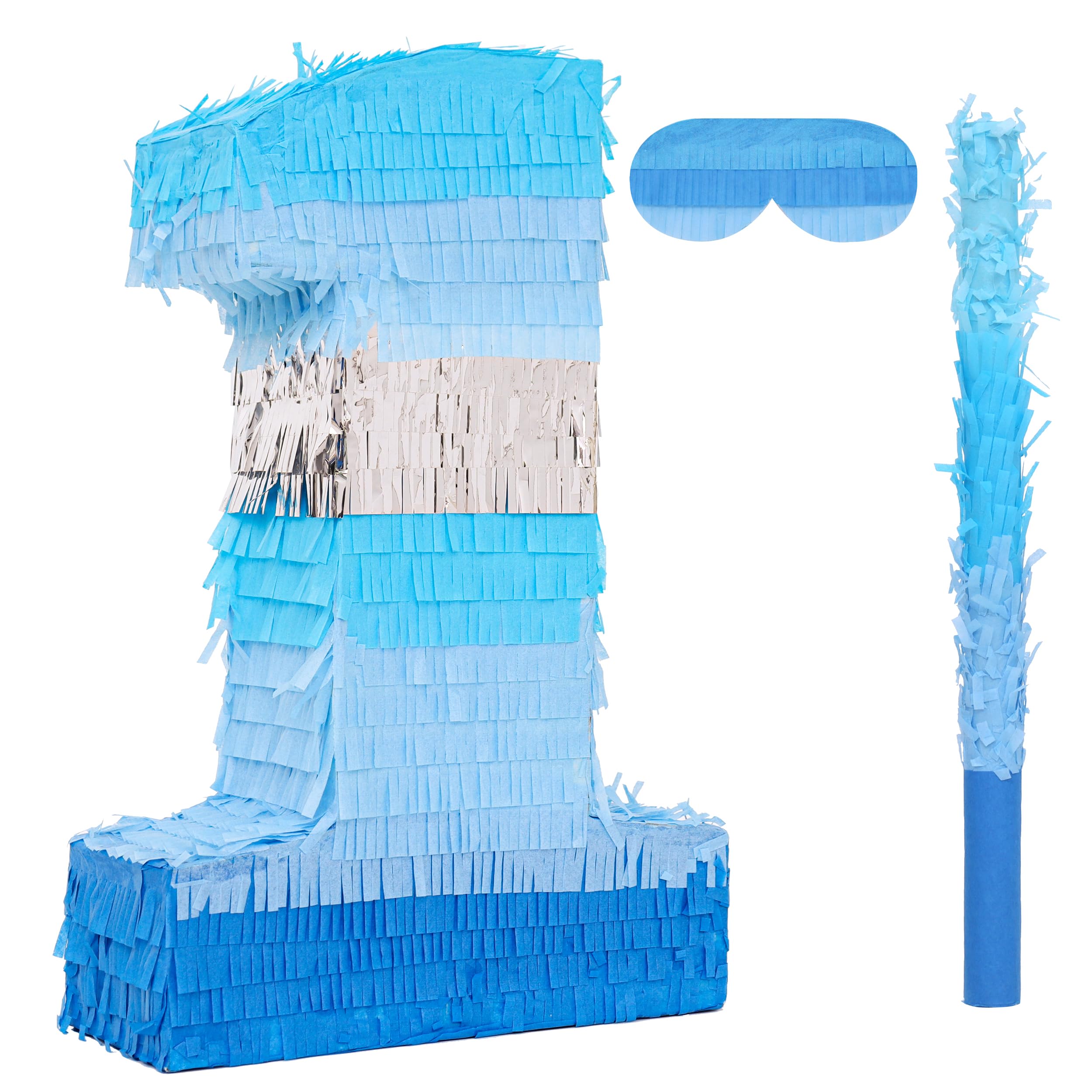 Number 1 Pinata Bundle with a Blindfold and Bat(16.2 x 10.7 x 4 Inches), Perfect