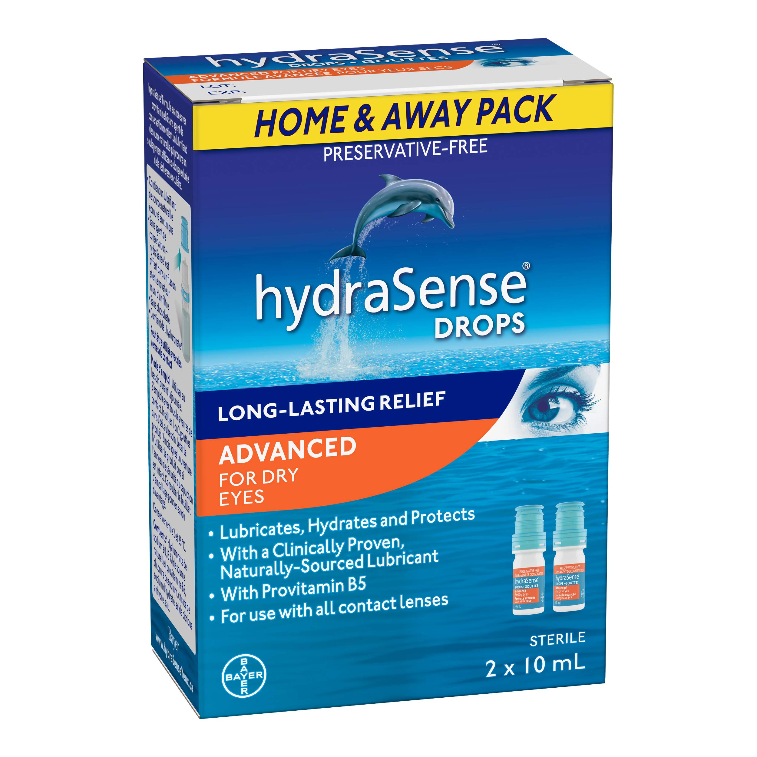 HydraSense Advanced Eye Drops, For Dry Eyes, Preservative Free, Naturally Source