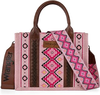 Wrangler Aztec Tote Bag for Women Boho Shoulder Purses and Handbags