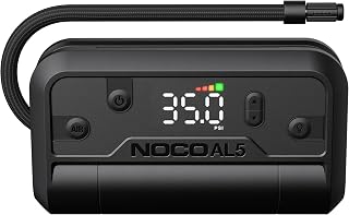 NOCO Air AL5 17 LPM 12V Cordless Tire Inflator & Portable Air Compressor | Inflates 0-40 PSI in 7 Minutes, 130 PSI, Digital Gauge & Auto-Shutoff, USB-C Rechargeable Power Bank, Tires up to 31 Inches