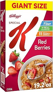 Kellogg's Special K Red Berries Giant Size Breakfast Cereal 19.2 oz | Good Source of Fiber, Fiber Cereal