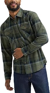 Wrangler Men's Iconic Denim Regular Fit Snap Shirt