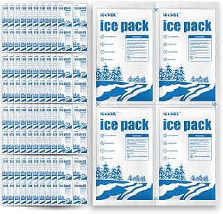 Dry Ice Packs for Shipping Non-Stick for Food TUV and SGS Tests Double-Sided Absorption Long Lasting Shipping Cold Packs for Coolers Lunch Bags Freezer