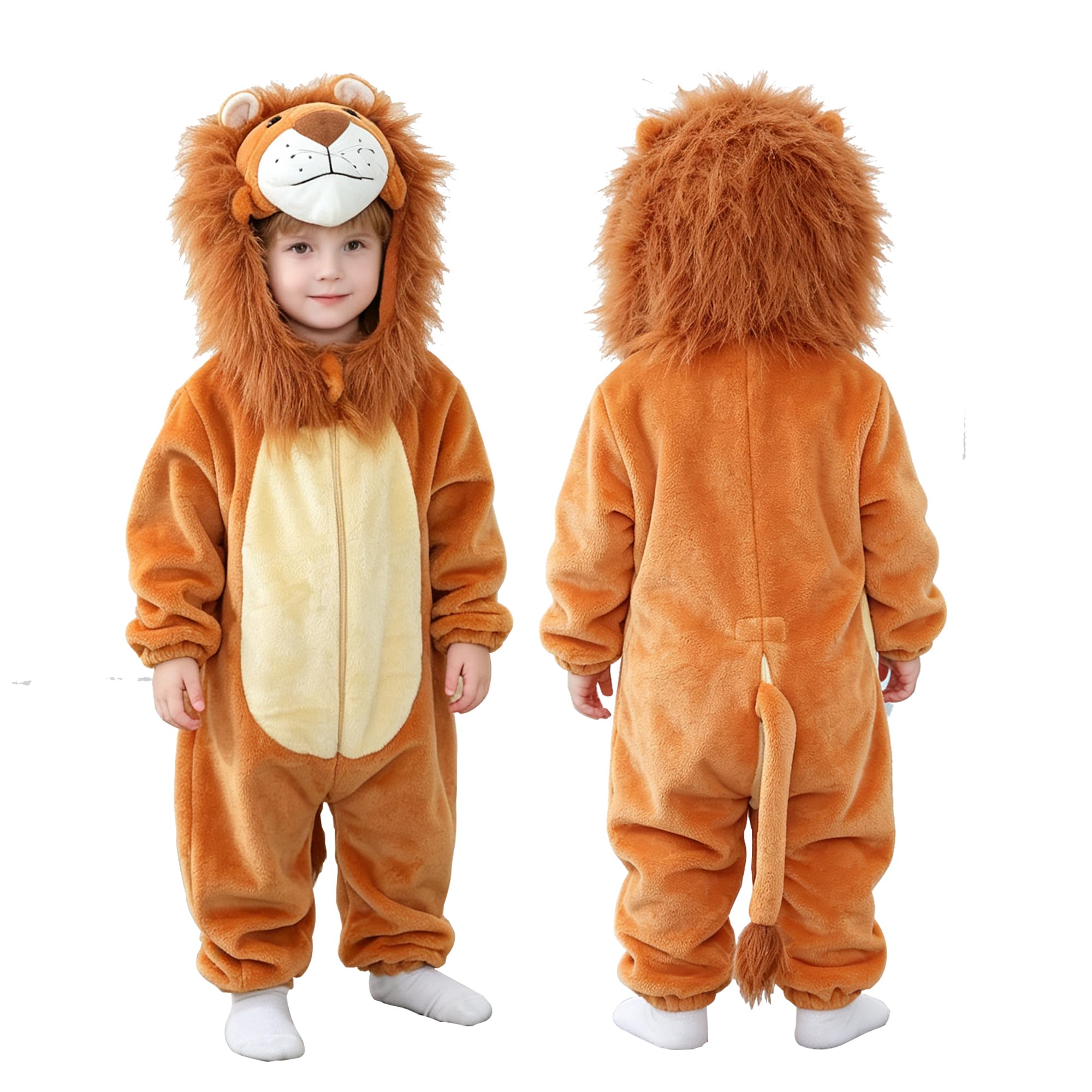 Doladola Unisex Baby Spring Autumn Animal Romper Baby Boys Girls Flannel One Pie