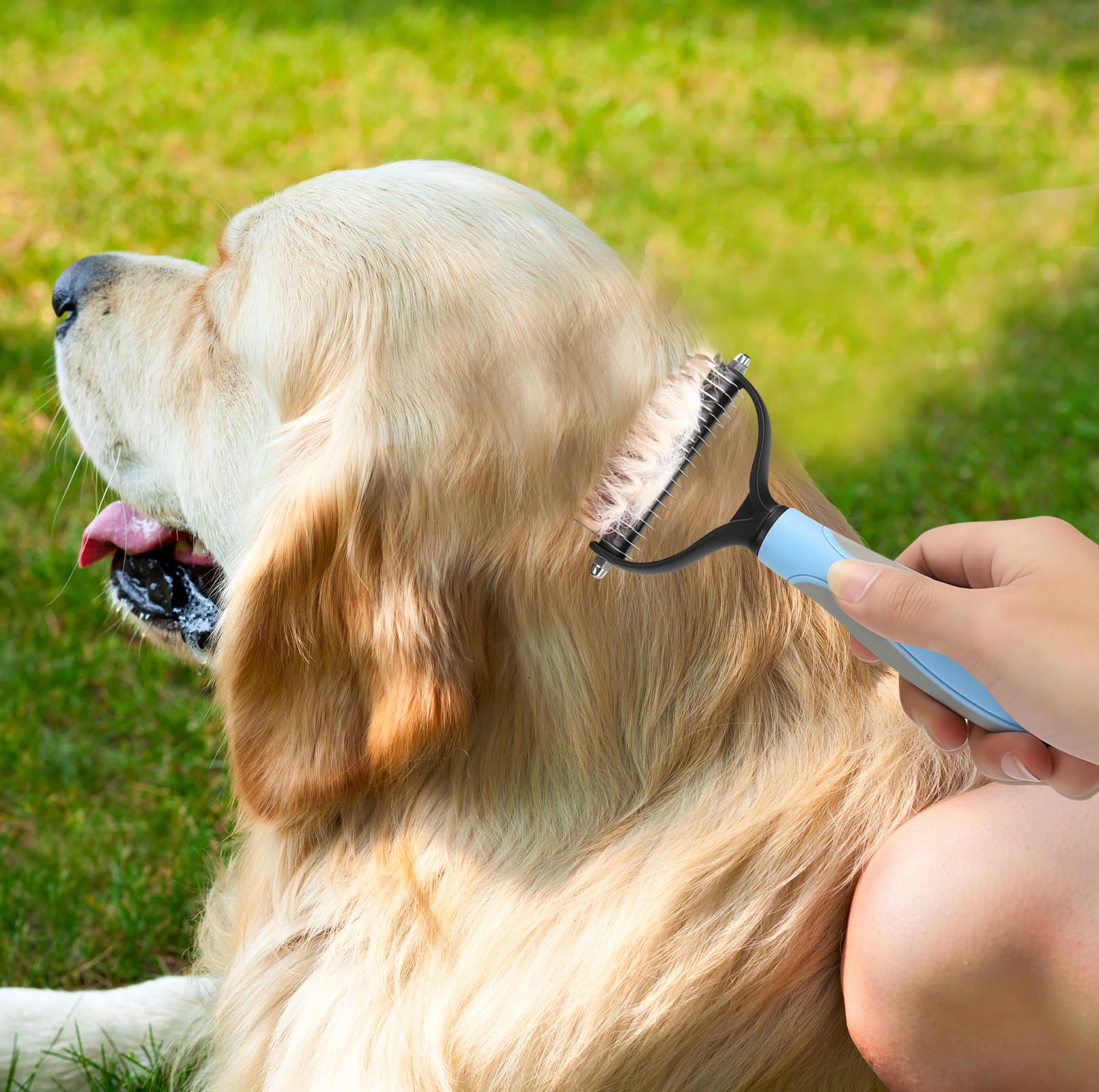 Double Sided Dog Cat Hair Remover Brush Pet Hair Remover Tool Soft Thin Bristles