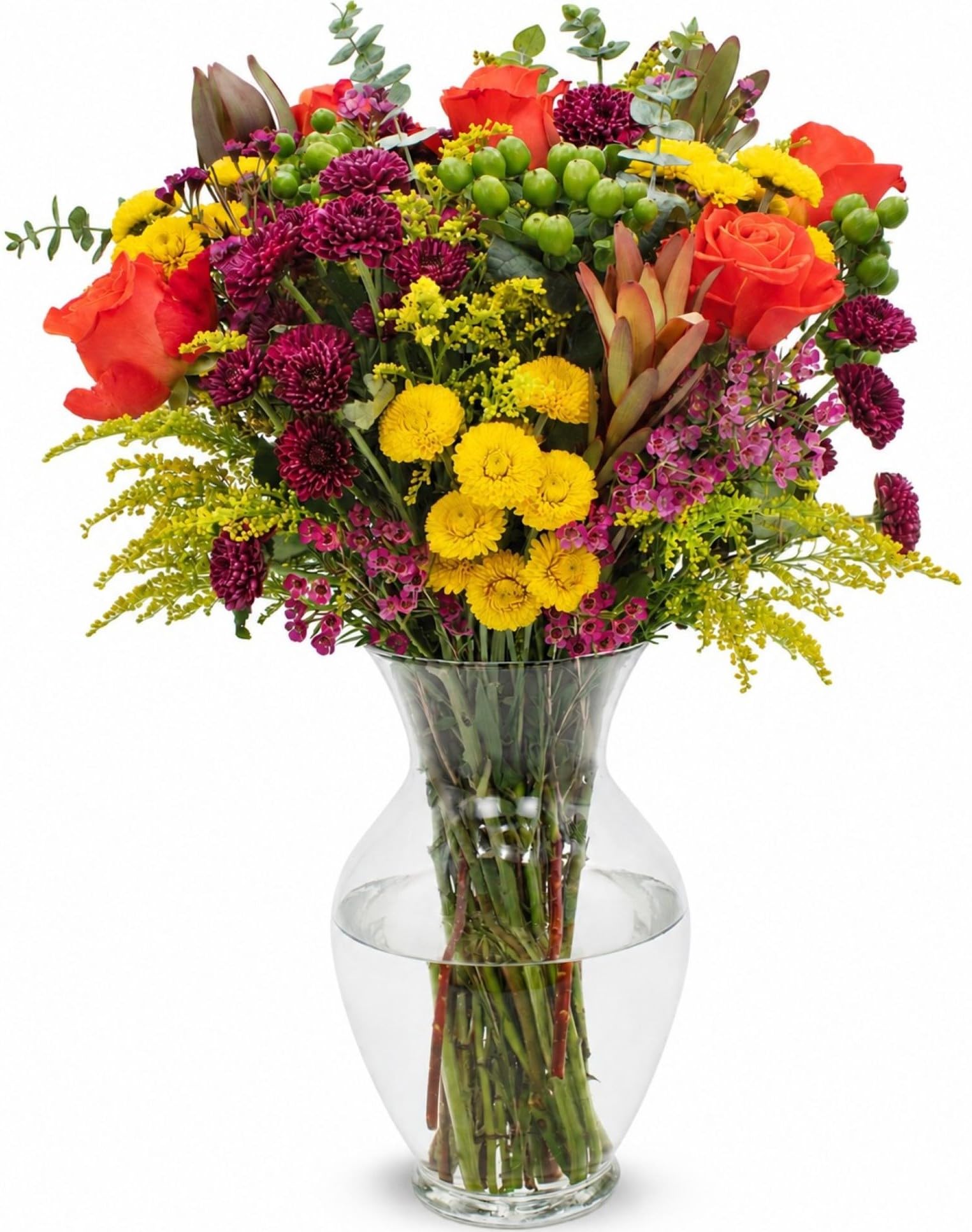 Stargazer Barn Let's Celebrate Fall Harvest Bouquet - Vase Included | Fresh Cut 