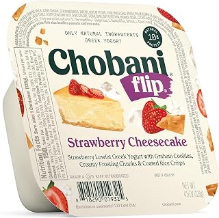 Chobani, Flip, Low-Fat Greek Yogurt Strawberry Cheesecake, 4.5oz