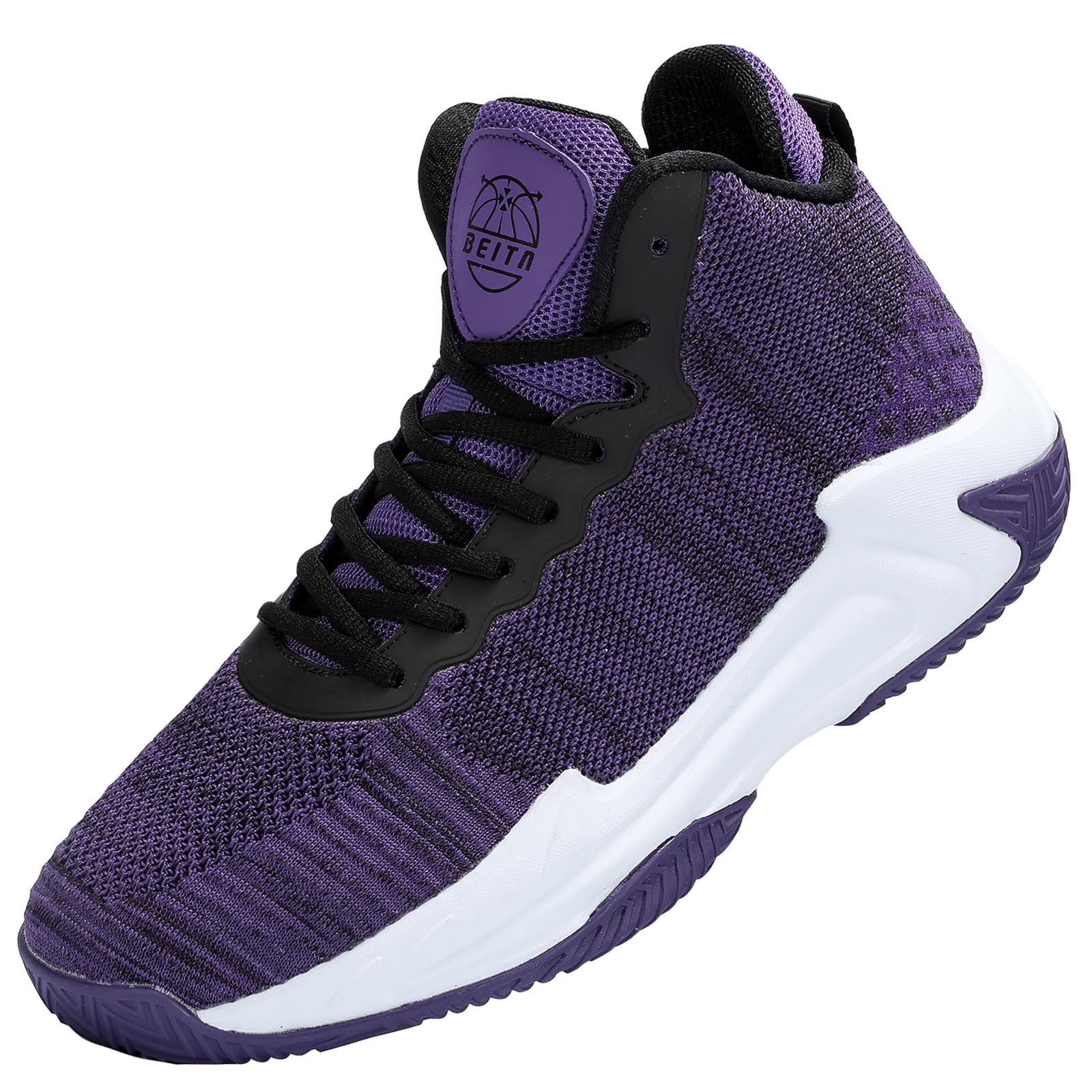 Beita Mens Basketball Shoes High Upper Breathable Sports Shoes Anti Slip