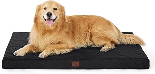Bedsure Orthopedic Dog Bed with Washable Cover for Large, 112x81cm Black