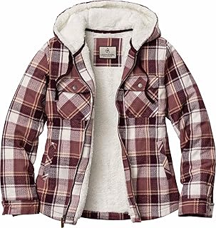 Legendary Whitetails Woodland Berber Lined Hooded Shirt Jacket Veste chemise Femme