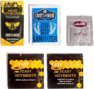 Craft A Brew - Mead Recipe Kit Refill - Staggered Mead Yeast Nutrients - For Healthy and Productive Yeast Fermentation - Ingredients for Home Brewing - Mead Making Supplies - Yields 1 Gallon
