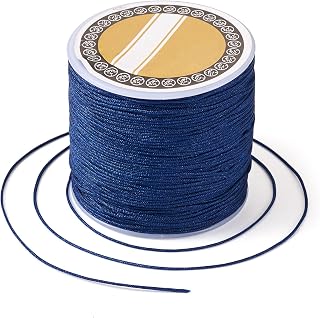 Nylon Cord for Chinese Bracelet Making, Kumihimo Beading Thread Braided Bracelets Necklaces Macrame Wind Chimes 90 Yards 0.8mm Midnight Blue
