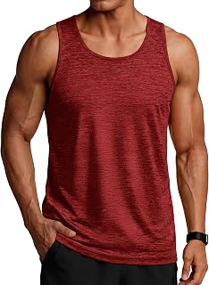 TACVASEN Men's Tank Tops Quick Dry Sleeveless Workout Muscle Shirt Athletic Bodybuilding Gym Performance Tee Shirts