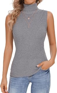 Women's High Neck Sleeveless Vest Top