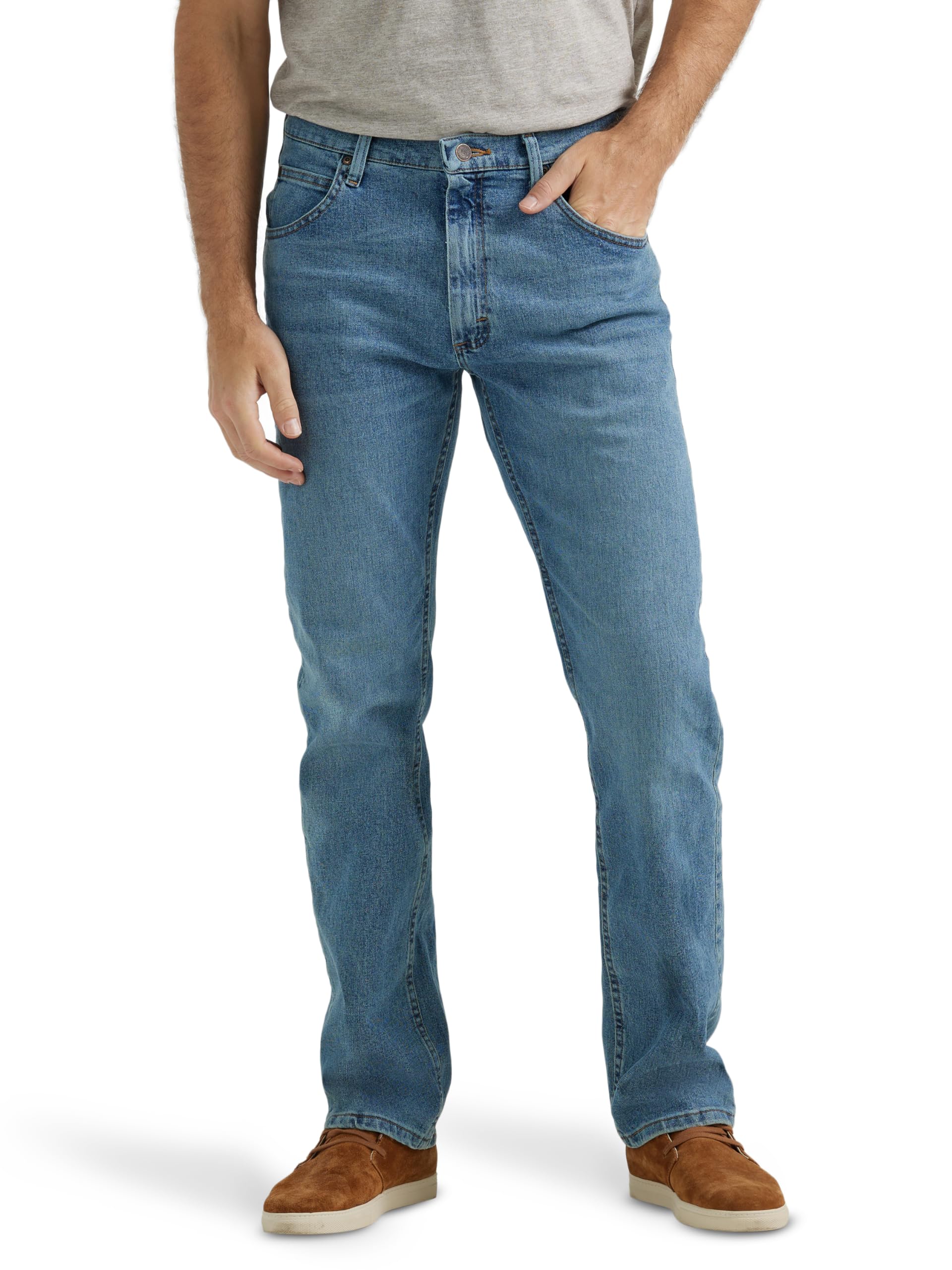 Wrangler - Jeans Hombre - Corte Recto Regular - Authentics - Stonewash Mid