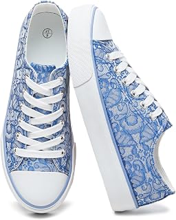 yageyan Womens White Tennis Shoes Low top Canvas Sneakers Women Fashion Shoes for Walking Casual Canvas Comfortable