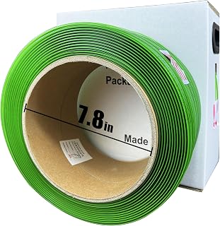 NVOYAJUAN 5/8" x.034 x1000ft Polyester (PET) Strapping Roll Pallet Packaging Poly Banding Plastic Packing Rope Green 1450lbs Break Strength