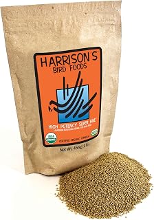 Harrison's Bird Foods High Potency, Certified Organic Diet 1lb | Vet Developed Non-Gmo For Conversion, Breeding, Weaning Or Special Needs. Canaries, Finches, Budgies And Other Small Parrots